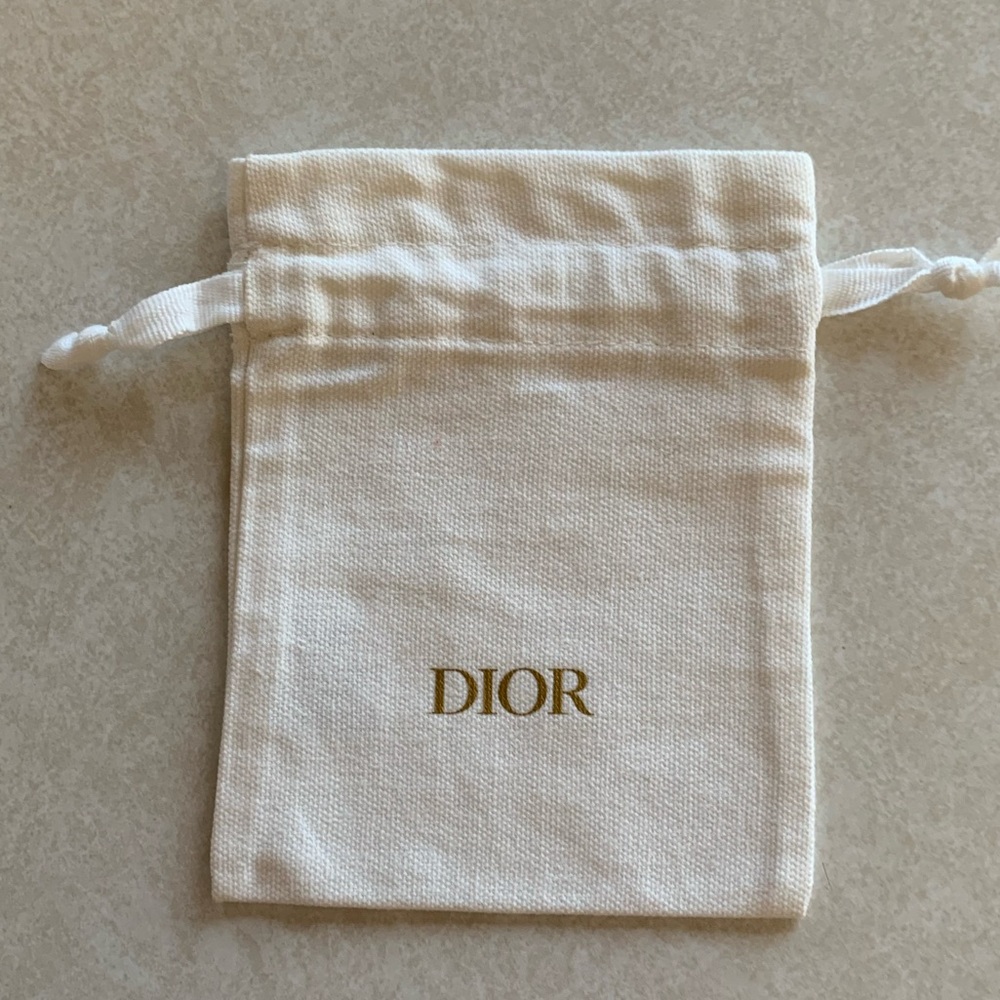 Dior Cream Drawstring  Pouch